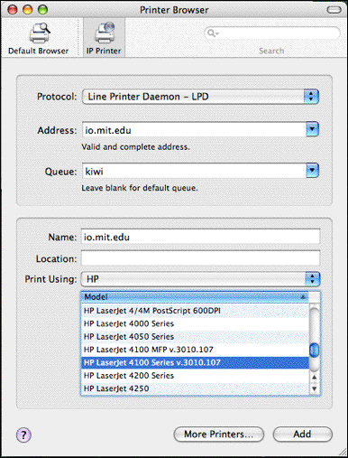 printer browser completed