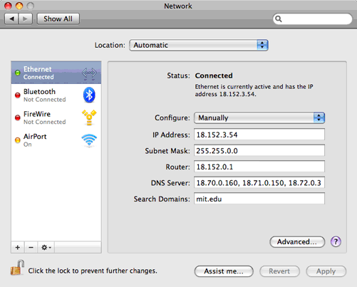 network screenshot