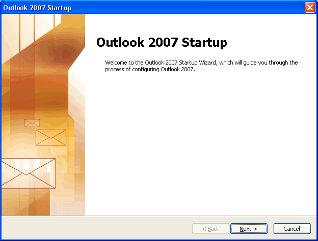 Outlook 2007 Startup Wizard