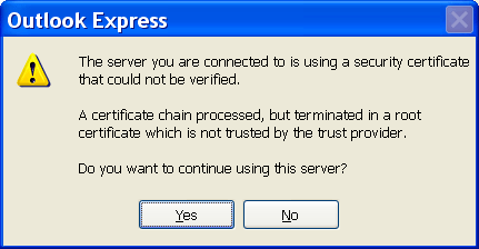 Dialog: Security Warning