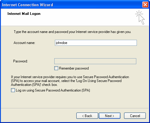 account name box