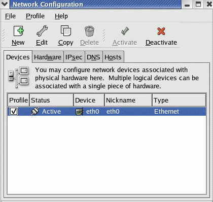 Network Cofig Dialog