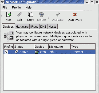 Network Cofig Dialog