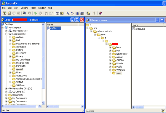 screen shot - file uploaded