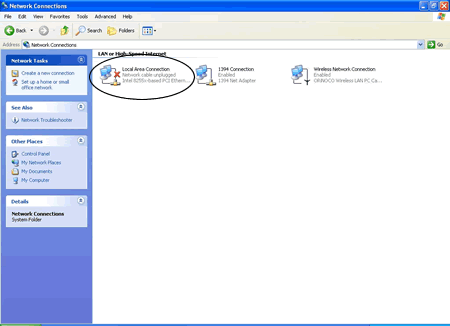network connections window