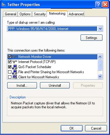 Networking Tab