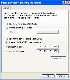 General TCP/IP Properties