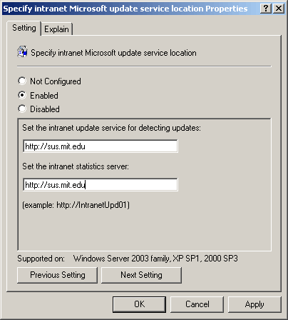 group policy setting