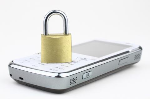 Lock on top of mobile device