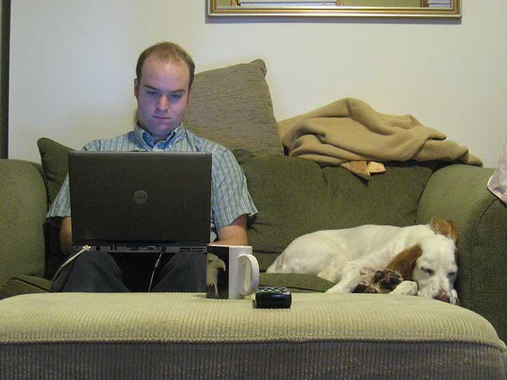 image of person working remotely