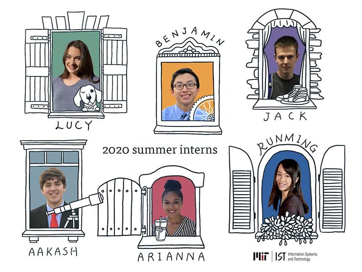 IS&T summer interns Lucy, Benjamin, Jack, Aakash, Arianna, Runming