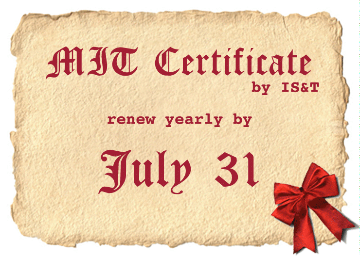 MIT certificate image